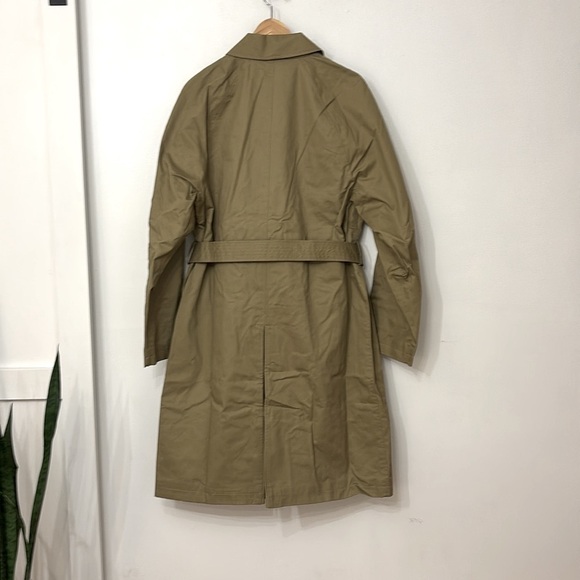 NWT Mens JCrew Ludlow tan trench coat car coat rain jacket cotton Khaki BS470 - Picture 10 of 13